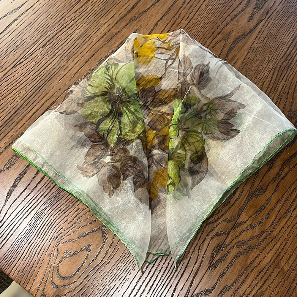 Vintage Fall Floral Scarf